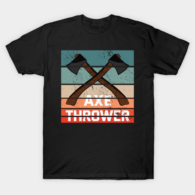 Retro axe throwing vintage axe gift T-Shirt by SNZLER